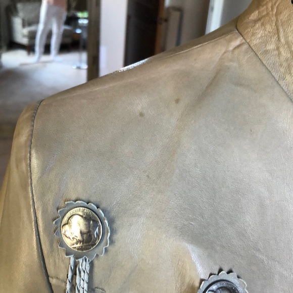 TRIBE AMERICA Leather Fringe Buffalo Nickel Jacket - Picture 13 of 14